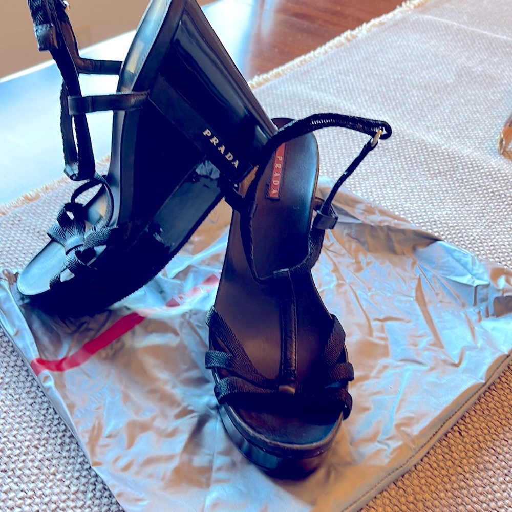 Prada (Authentic) Platforms 2” Platform, 4 1/2” H… - image 2